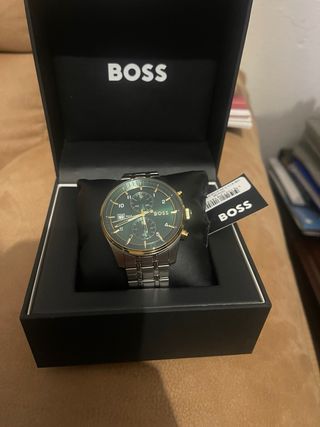 Relógio Hugo Boss Cronógrafo Verde Dourado