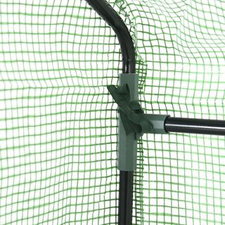Invernadero Exterior Con 4 Estantes, Cuerdas Y Estacas, de Acero Y Plástico PE, 141X72X191 Cm, Verde