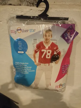 Disfraz jugador rugby Talla 7-9 Años