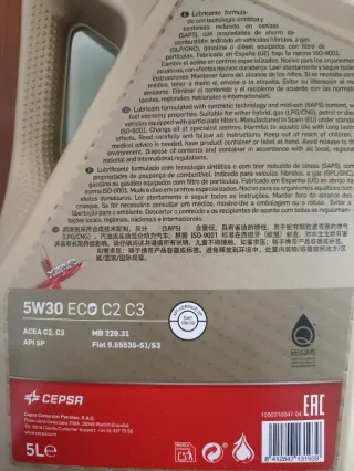 Aceite Coche Cepsa Xtar 5W30 5L