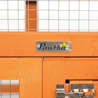 Recinto para Gallinas al Aire Libre de Madera, Jaula para Gallinas con Puertas Múltiples y Red de Metal, 140X88.5X106 Cm, Naranja