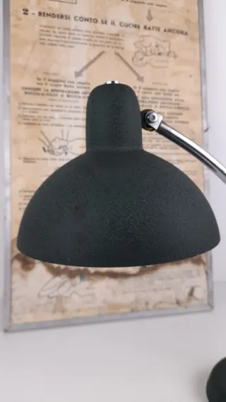 Lampada Ministero vintage verde/argento