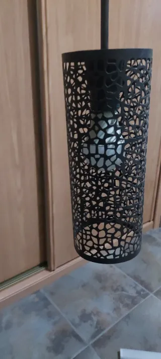 2 Lámparas Negras Metálicas