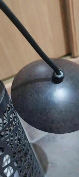 2 Lámparas Negras Metálicas