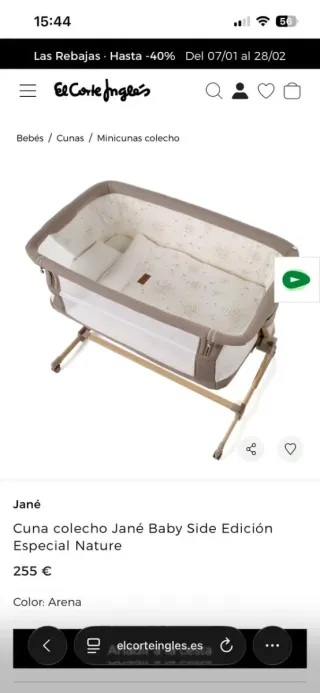 Culla aderente Jane Babyside beige