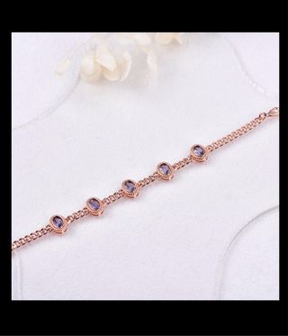 Pulsera Tanzanitas certificadas