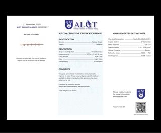 Pulsera Tanzanitas certificadas