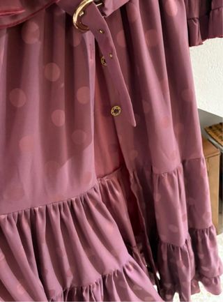 Vestido flamenco rosa lunares