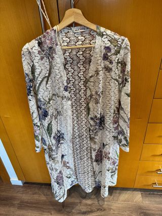 AN B VITO cárdigan largo floral talla única