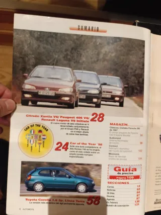 REVISTA AUTOMÓVIL NUMERO 240 ENERO 1998