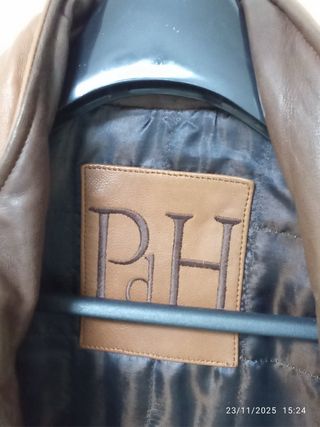 Pedro del Hierro Leather Jacket Brown Premium Qual