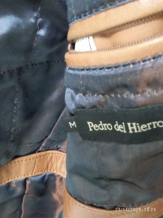 Pedro del Hierro Leather Jacket Brown Premium Qual