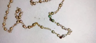 Rosario vintage con crocefisso e medaglione