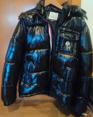 Chaqueta acolchada brillante hombre