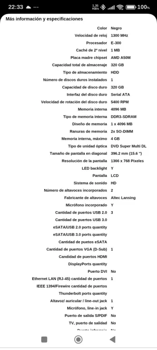 Portátil Compaq CQ57 Negro