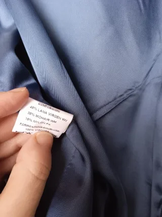 Abrigo clásico Lana virgen y mohair