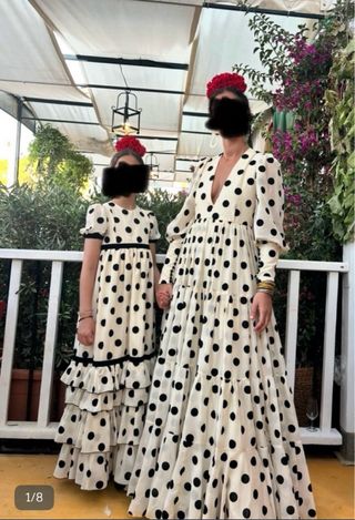 Vestido Flamenca Niña Lunares