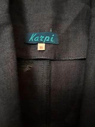 Americana niño lino azul oscuro Karpi