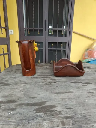 Porta bicchieri e tovaglioli in ceramica