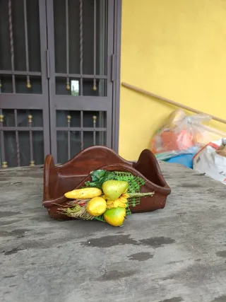 Porta bicchieri e tovaglioli in ceramica