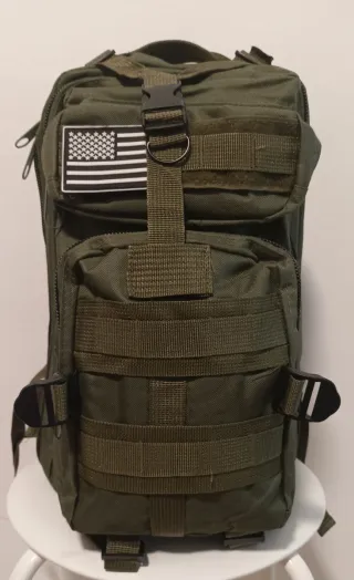 Mochila táctica+Parche+Porta botellas+2clips