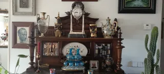 Aparador antiguo madera y mármol