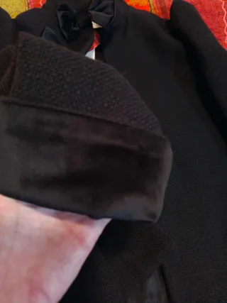 Chaqueta Coosy paño y terciopelo negra