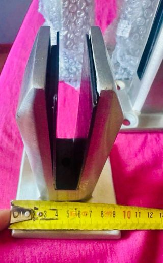 NUEVO! Pack 8 postes acero inoxidable panel vidrio