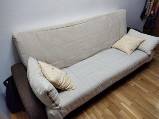 Sofá Cama Beige y Marrón