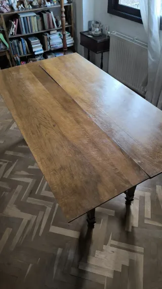 Mesa de comedor de madera plegable para restaurar