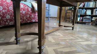 Mesa de comedor de madera plegable para restaurar