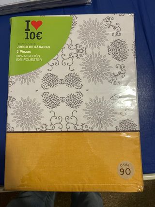 Juego de Sábanas 3 Piezas Cama 90