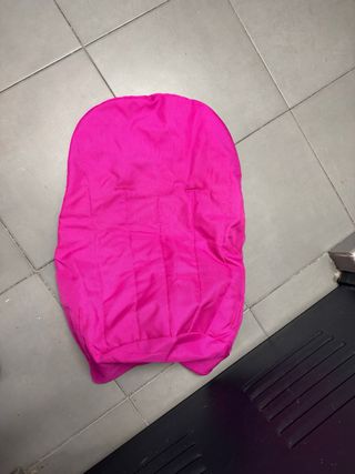 Carro de bebé negro y rosa