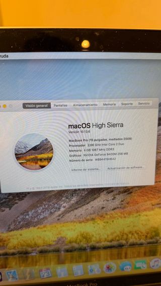 MacBook Pro 15” 2009 High Sierra