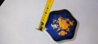 Scatolina vintage ceramica decorata fiori