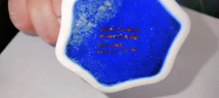 Scatolina vintage ceramica decorata fiori