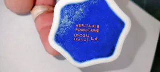 Scatolina vintage ceramica decorata fiori