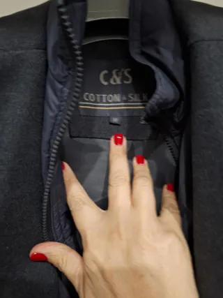 Cappotto uomo grigio scuro con pettorina interna