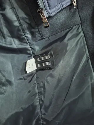 Cappotto uomo grigio scuro con pettorina interna