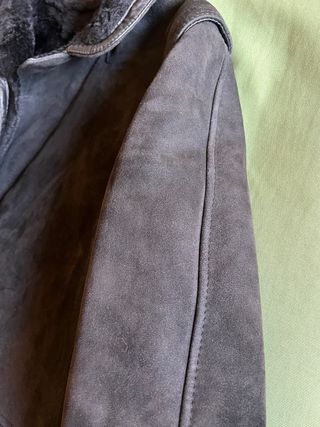 Cappotto scamosciato donna con pelliccia