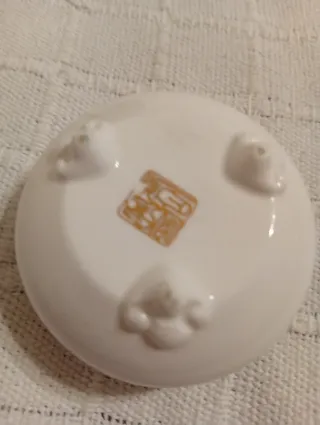 Joyero cerámica redondo con flores