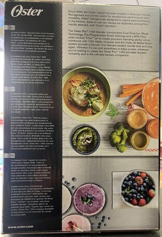 Batidora Oster Pro 1100 SV Series Nueva, sin usar