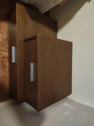 Mesitas de noche roble tintado,para colgar