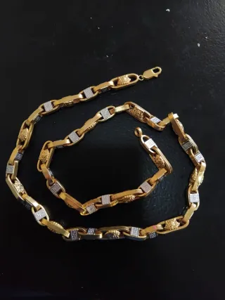 Cadena y Colgante Oro 18k 52g