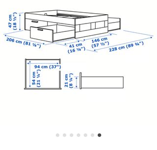 Cama Ikea Madera Blanca