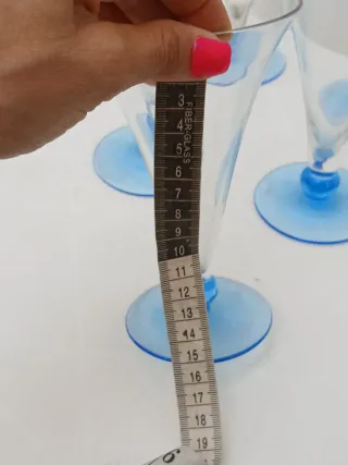 Bicchieri Murano vintage blu trasparenti