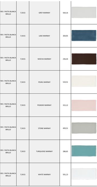 5400m2 Colección MARNAY azulejo 7,5x15