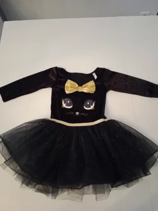 Vestido tutu niña gato Halloween