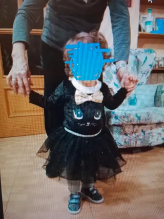 Vestido tutu niña gato Halloween