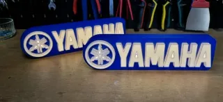 Letras Yamaha 3D Azul y Blanco